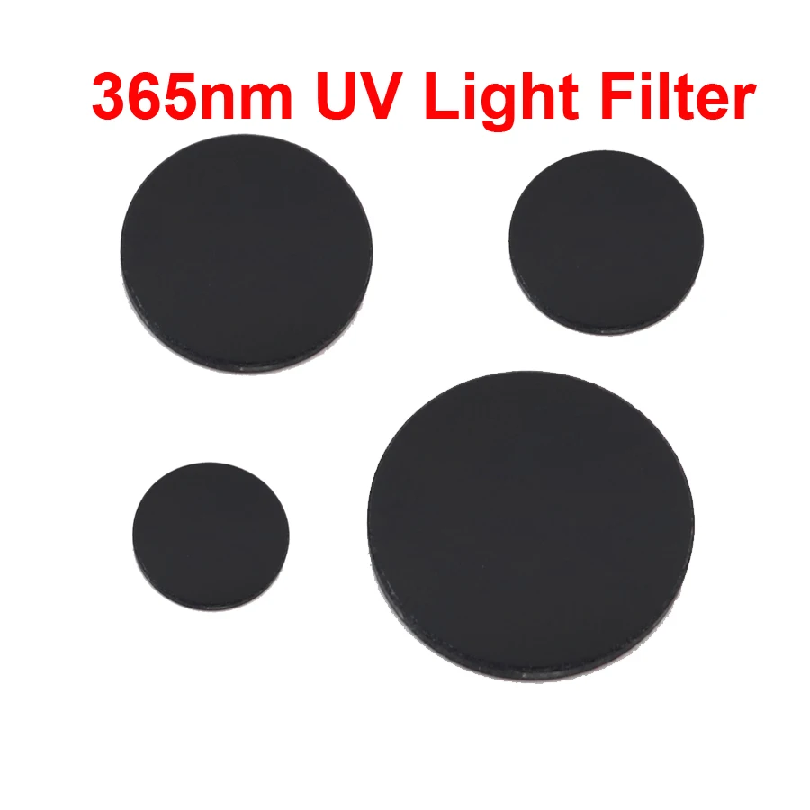 ZWB2 UV 365nm Ultraviolet Light Filter 18mm 20mm 22 28mm 41.5mm Black Flashlight Glass lens Blocking other light except |