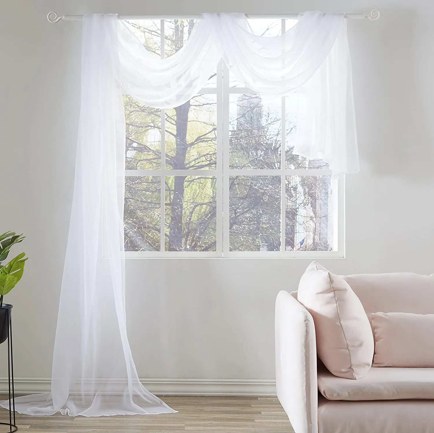 

Wedding Arch Drape Soft Fabric Draping Curtain Drapery Party Supplies Bed Curtain Elegant Voile Wedding Decoration