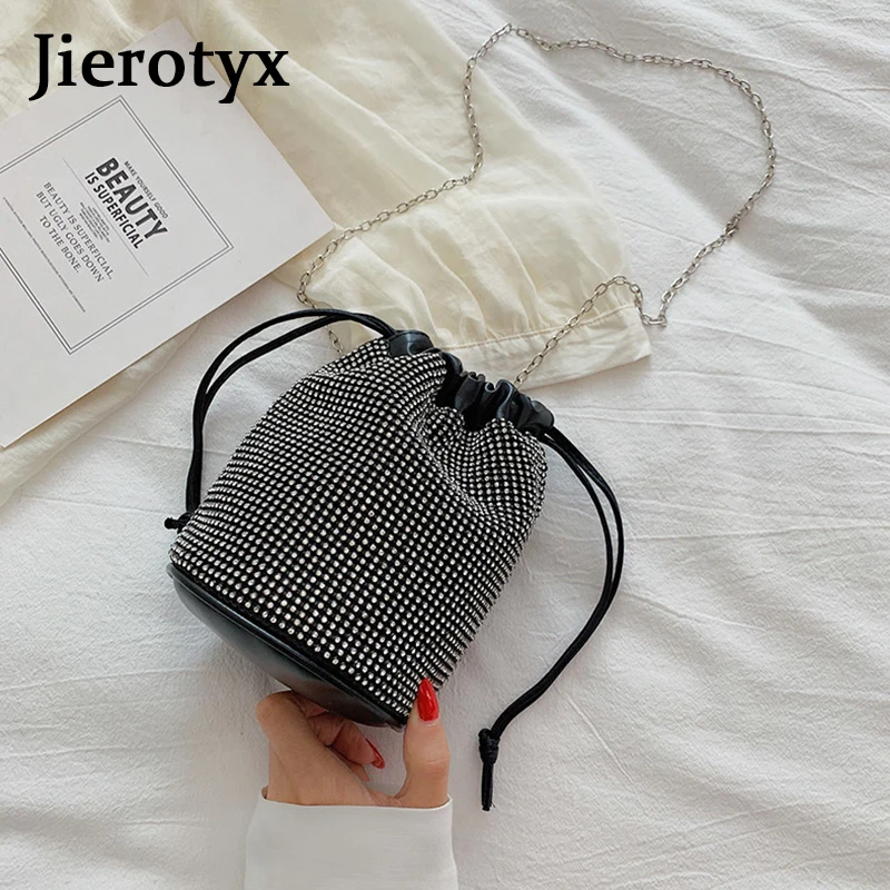 JIEROTYX женская вечерняя сумочка с кристаллами ретро клатч бисером модная уличная