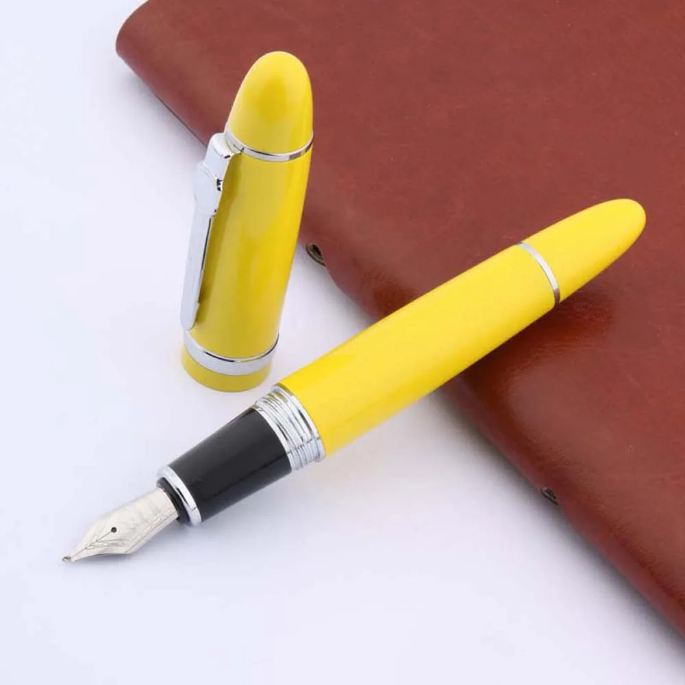 Желтая ручка jinhao серебряные аксессуары винтовая безопасная дизайнерская
