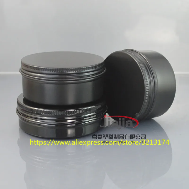 100g черный алюминиевая баночка для косметики крем персонального ухода маска мыло