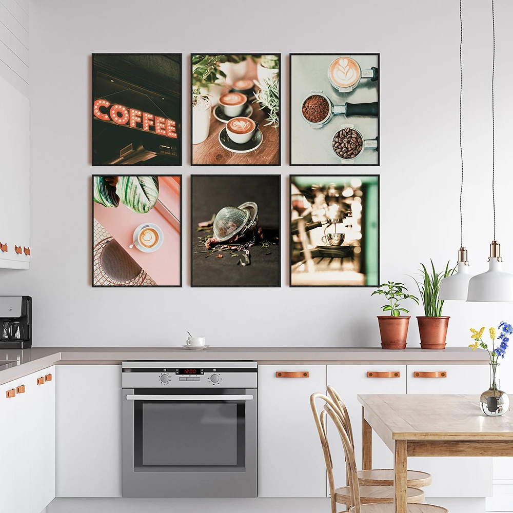 

Self-adhesive Painting Wall Sticker Coffee Wall Art Coffee Shop Kitchen Restaurant Bar Posters Prints Pictures Home Decoration