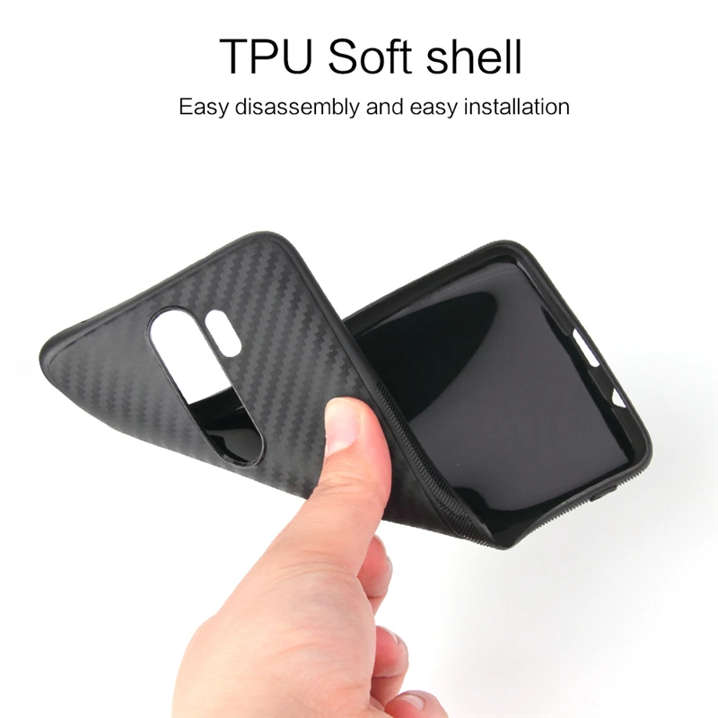 For Xiaomi Redmi Note 8 Pro Case Shockproof Carbon Fiber Texture TPU Phone Cover 6.53 | Мобильные телефоны и аксессуары