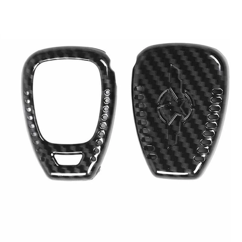 

AU04 -Key Fob Cover Case Shell Protection for Jeep Wrangler JK 2007-2017 Compass 2008-2016 Patriot 2011-2016 ,Carbon Fiber