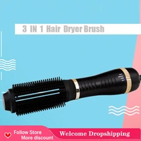 one step hair dryer upgrade hot air brush volumizer negative lon styling hair dryer brush ceramic electric blow straightener