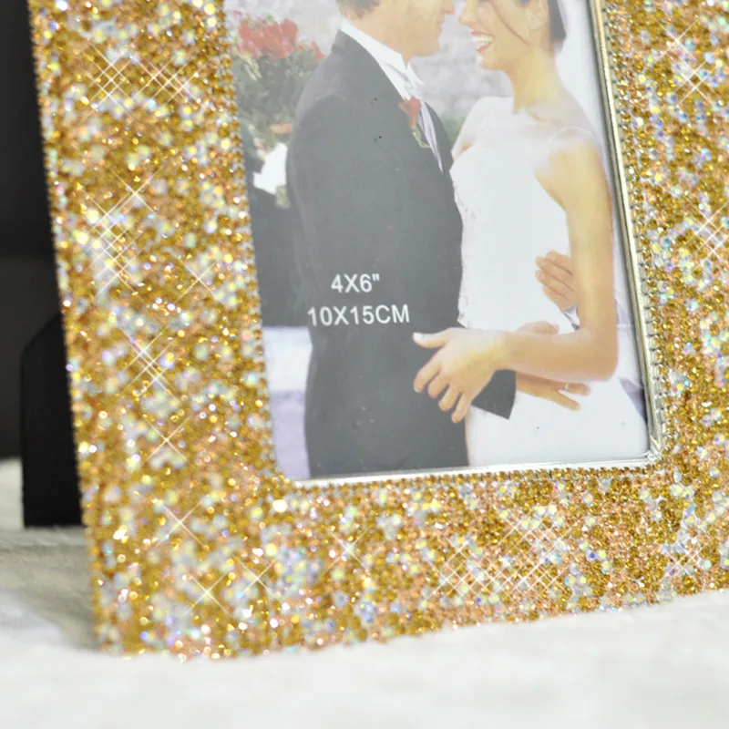 

Wedding Photo Frame Wide Border Crystals Decorative Picture Frames Table Decorative Wedding Gifts