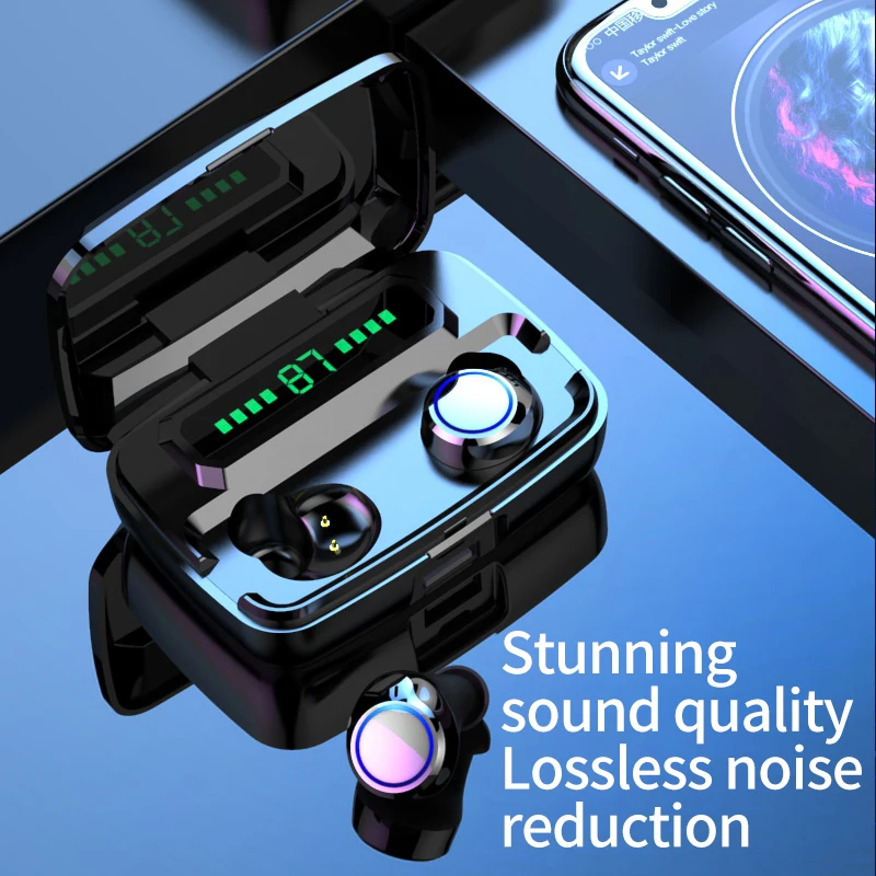 Абсолютно новые M11 V5.1 беспроводные наушники TWS Bluetooth HiFi IPX7 водонепроницаемые с