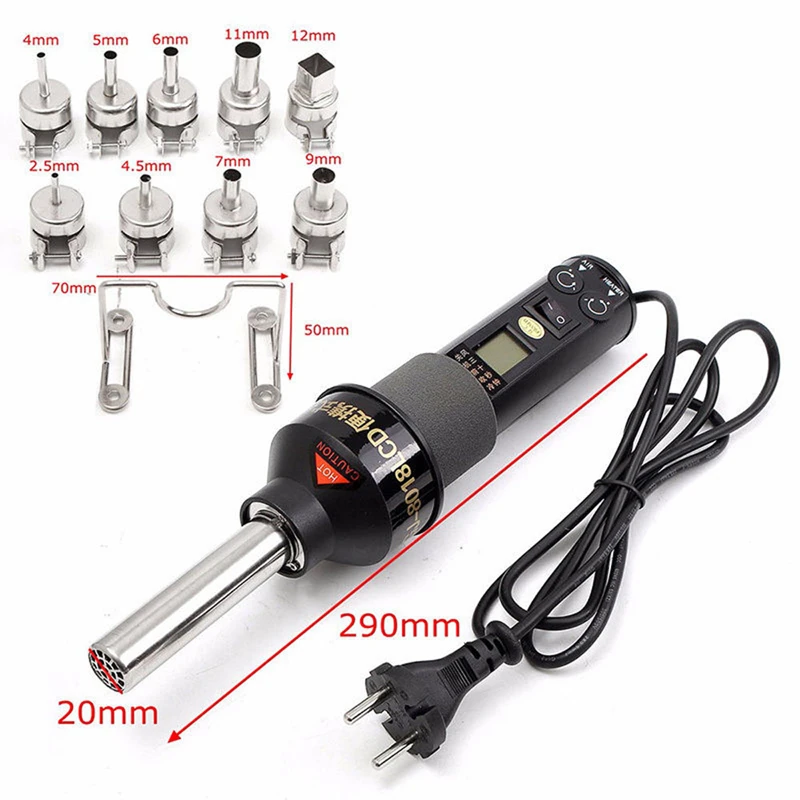 

Паяльная станция с ЖК-дисплеем и регулировкой температуры, 450 Вт, 110 В/220 В