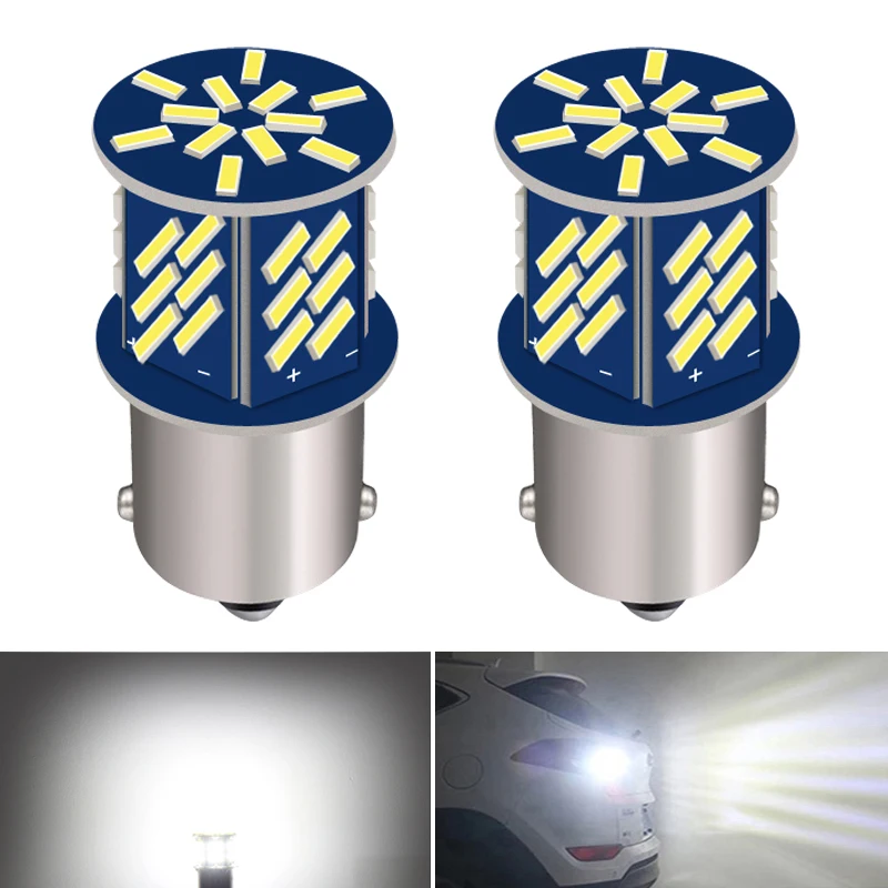 2X BA15S 1156 P21W 7506 светодиодные лампы 4014 SMD Светодиодная лампа Автомобильные стоп