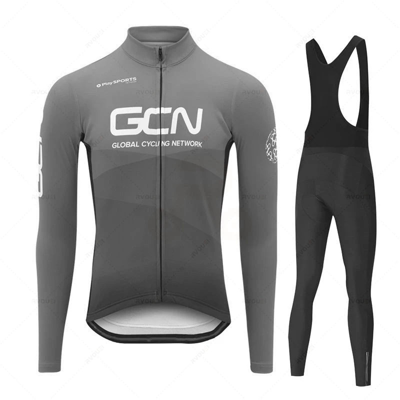 

Новинка 2022, красная Команда GCN, осенний комплект из Джерси с длинным рукавом для езды на велосипеде, Мужская одежда для езды на велосипеде, од...