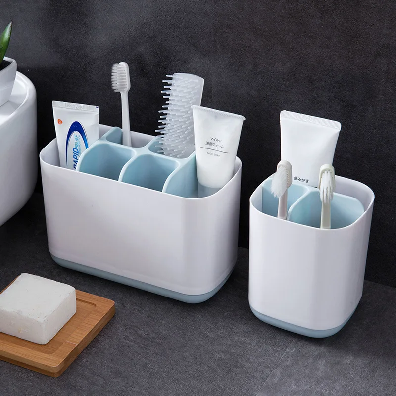 

Multi-function Toothbrush Draining Rack Toothpaste Holder Bathroom Shelf Kitchen Soap Clean Brush Storage Rack Makeup Organizer