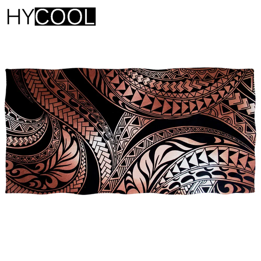 

Microfiber Soft Beach Swimming Towels OM Polynesian Topa Tribal Pattern 3D Print Summer Sport Yoga Mat Bath Shower Toallas