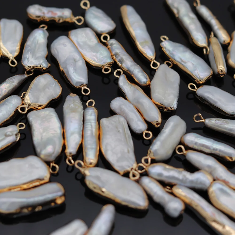

2021 Best-selling Natural Freshwater Pearl Irregular Trend Pendant for Making DIY Necklace Bracelet Size 7x15-7x25mm Gift 3pcs