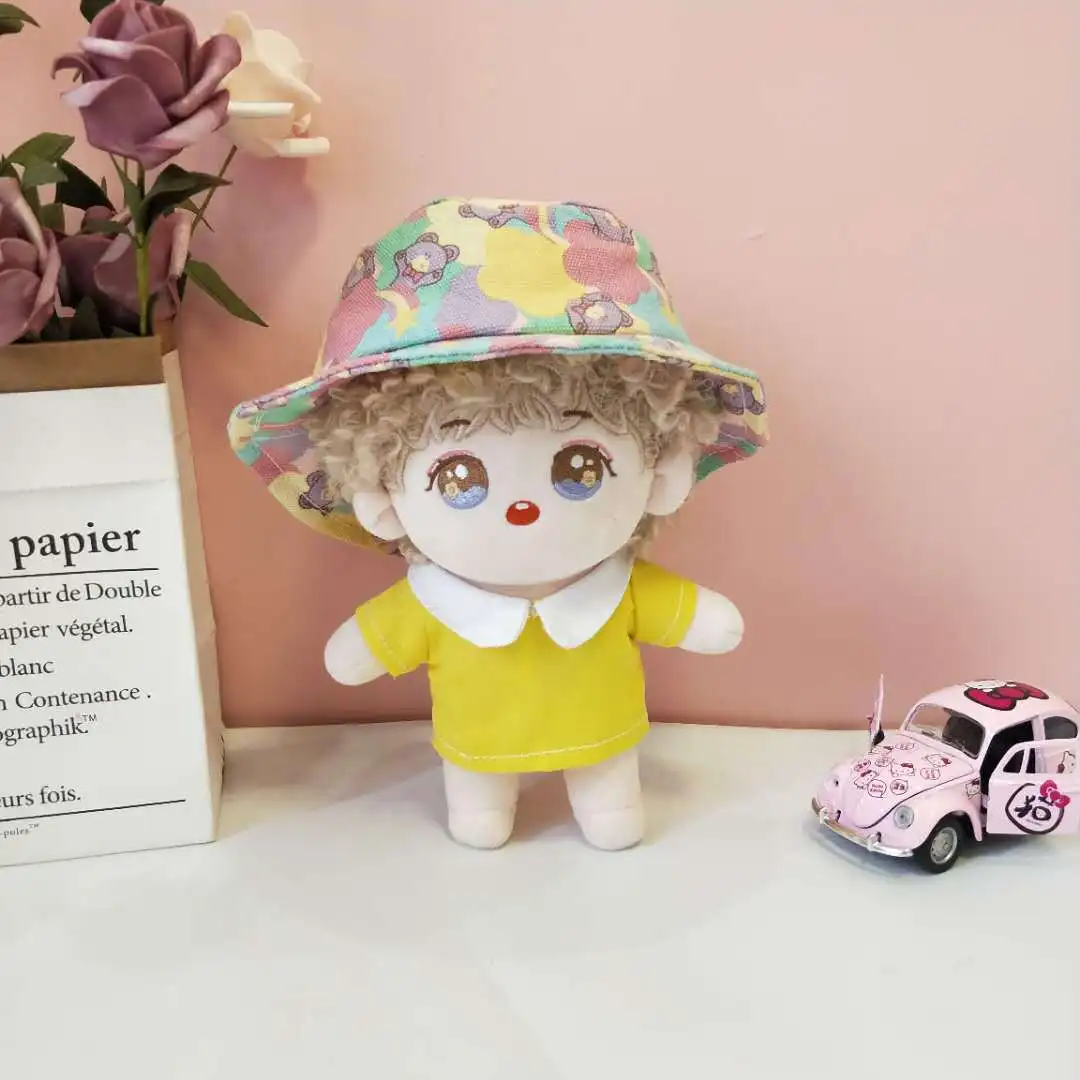 

Кукла-идол со звездами, 20 см, шапка с радужным медведем, желтое платье, 20 см, кукла со звездным идолом, Сменные аксессуары для одежды (без кукл...