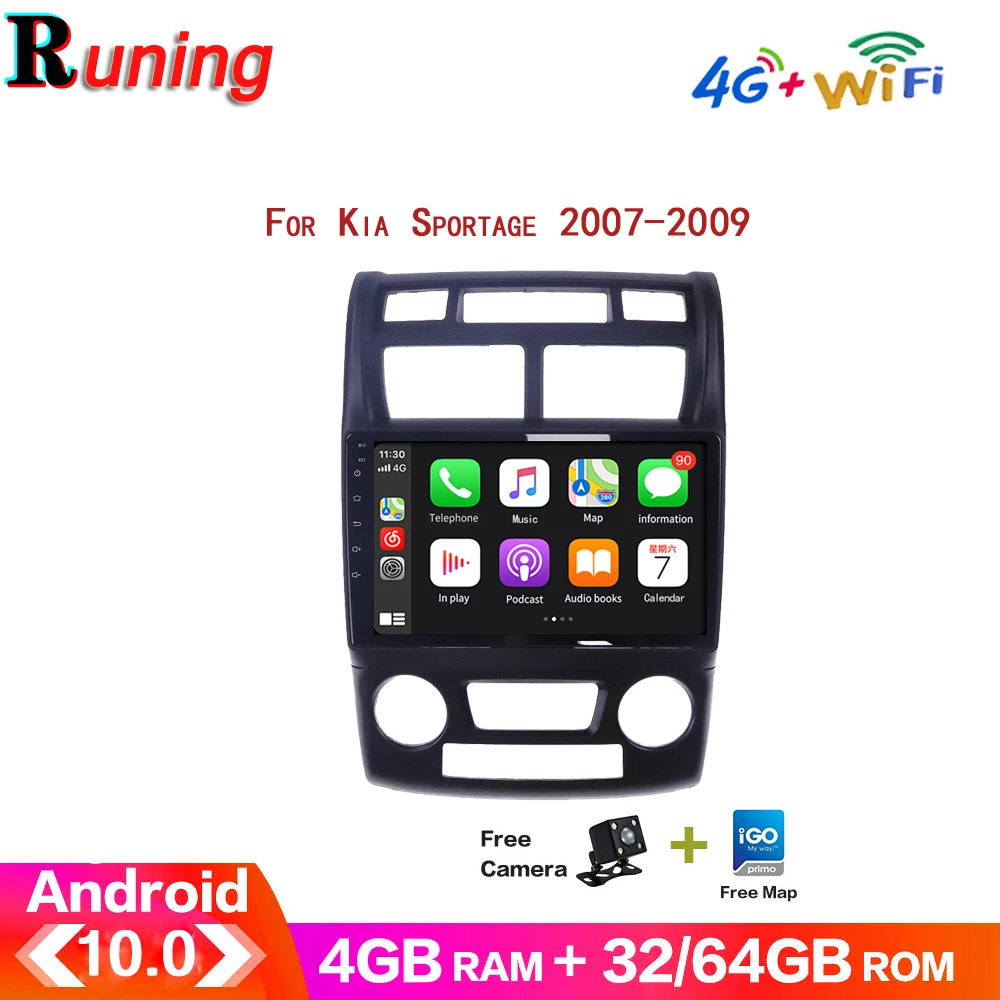 

Car Android Radio Stereo Multimedia Player For Kia Sportage 2 JE KM 2007-2009 Audio Auto Video GPS Navigation HeadUnit No 2 Din
