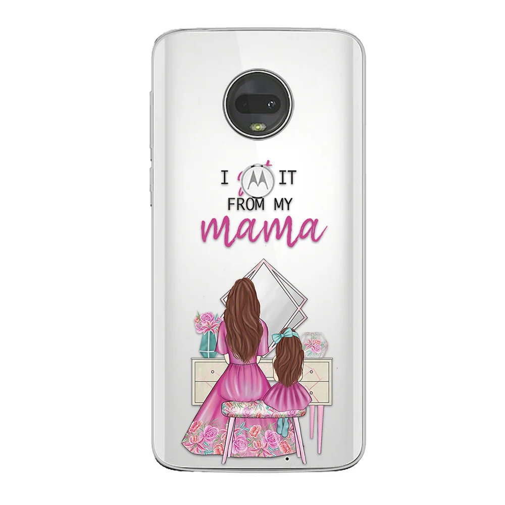 

Fashion Mon Girl Case For Motorola Moto G7 G5 G8 G9 G10 G5S G6 E5 E6 E7 Plus Play Power Soft Silicone TPU Protection Phone Funda