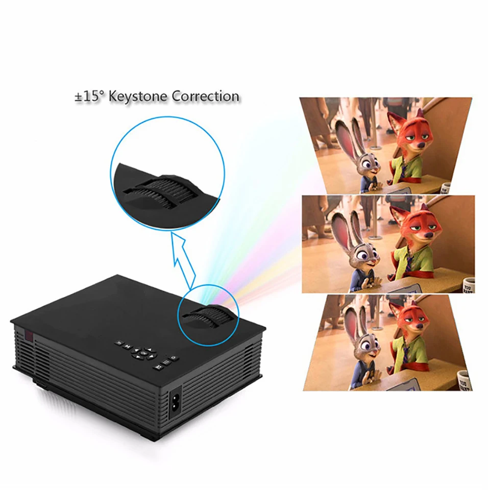 ALSTON UC68/UC68H светодиодный проектор 2400 люмен UC46 Plus обновленная версия домашний