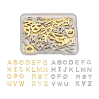 104pcsbox stainless steel alphabet letter charms 26 letters charms pendants for women diy necklace earring jewelry accessories