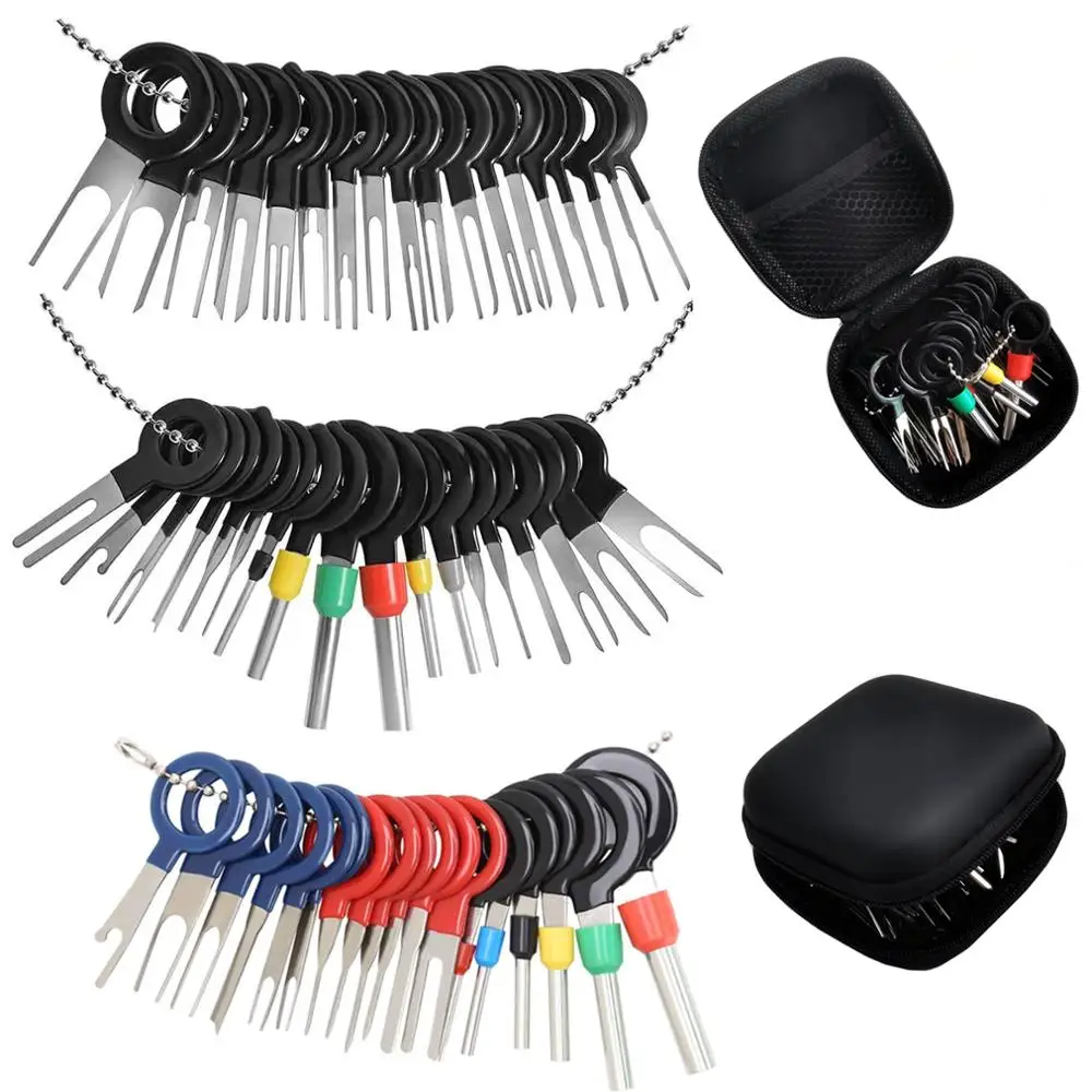 

New Car Terminal Removal Tool Wire Plug Connector Puller Release Pin Extractor Kit For Car Plug Repair Tool With storage bag