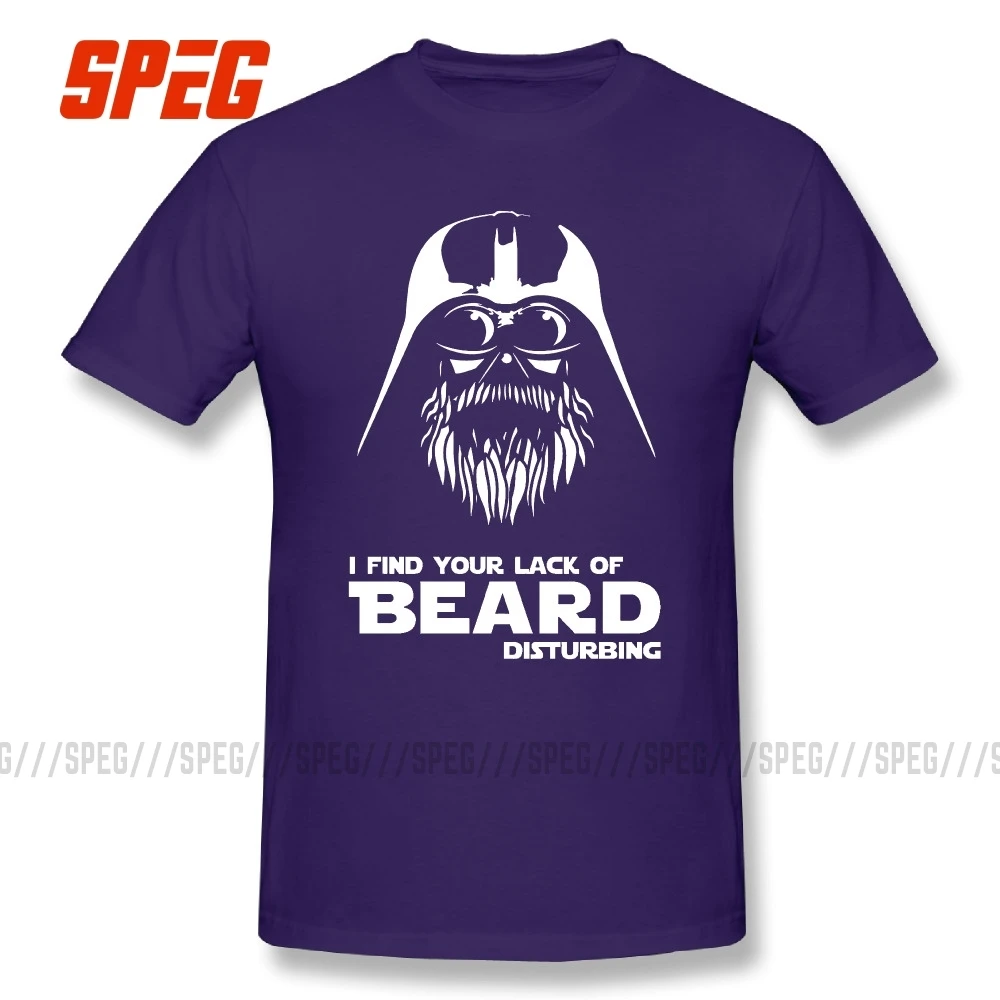 Футболки с надписью «Звездные войны» и надписью «I Find Your no of Beard» футболки с короткими рукавами из хлопка для подростков Стильная молодежная Винтажная Футболка - Цвет: Фиолетовый
