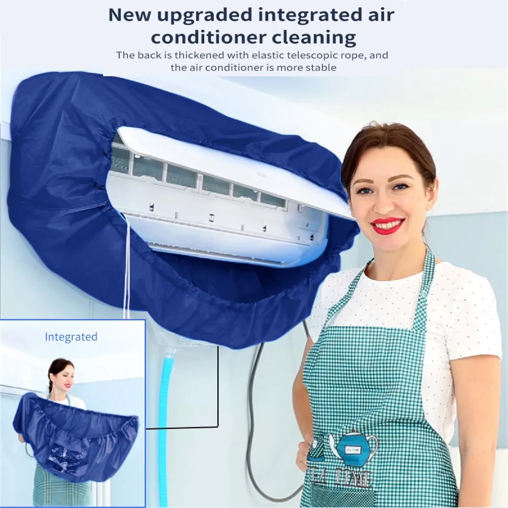 

Air Conditioning Cleaning Cover Wash Wall Mounted Air Conditioner Protective Covers Clean Kit With Tightening Belt For 1-3P New