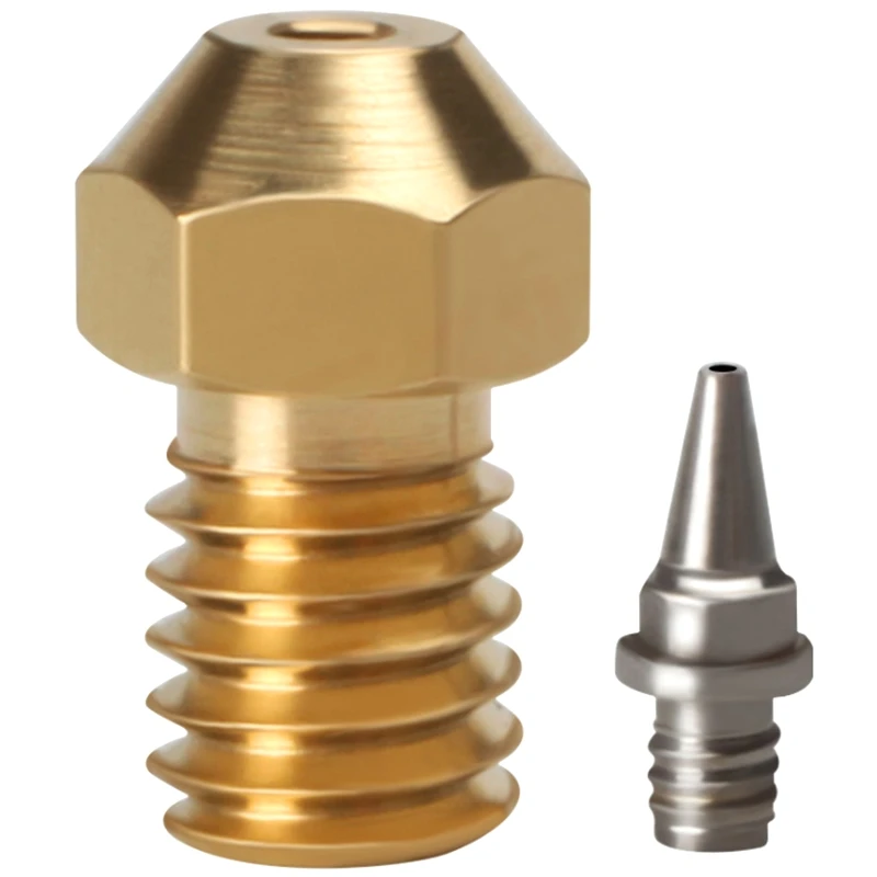 

4Pcs 3D Printer Nozzle E3D V6 V5 Brass Nozzle M6 Threaded Removable Stainless Steel Tips for 1.75mm Filament