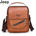 Качественная мужская сумка JEEPBULUO, водонепроницаемые дорожные сумки через плечо для мужчин, мессенджер из спилковой кожи, портфель на плечо