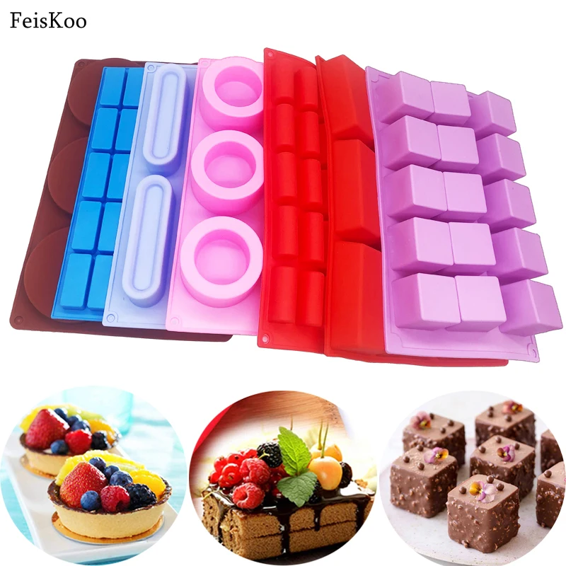 

Rectangle Round Silicone Baking Pan For Pastry Mold For Baking Silicone Molds Pastry Muffin Letter Chocolate Dessert Cake Mould