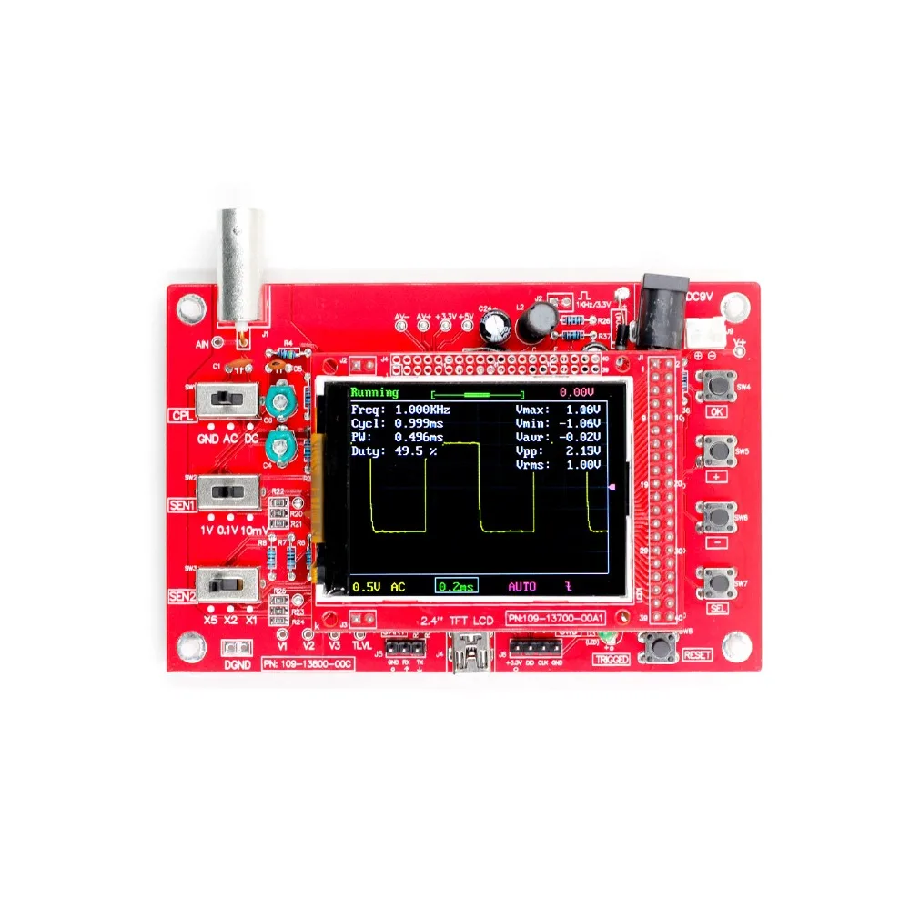 Цифровой осциллограф DSO аналоговый TFT 1 мс/с + зонд аналоговая полоса пропускания