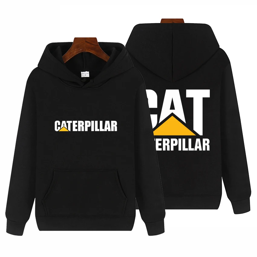 

Maycaur Brand Trend Car Logo Sweatshirt Loose Oversize Caterpillar Hoodie Casual Fashion Solid Color Outdoor Travel Jacket