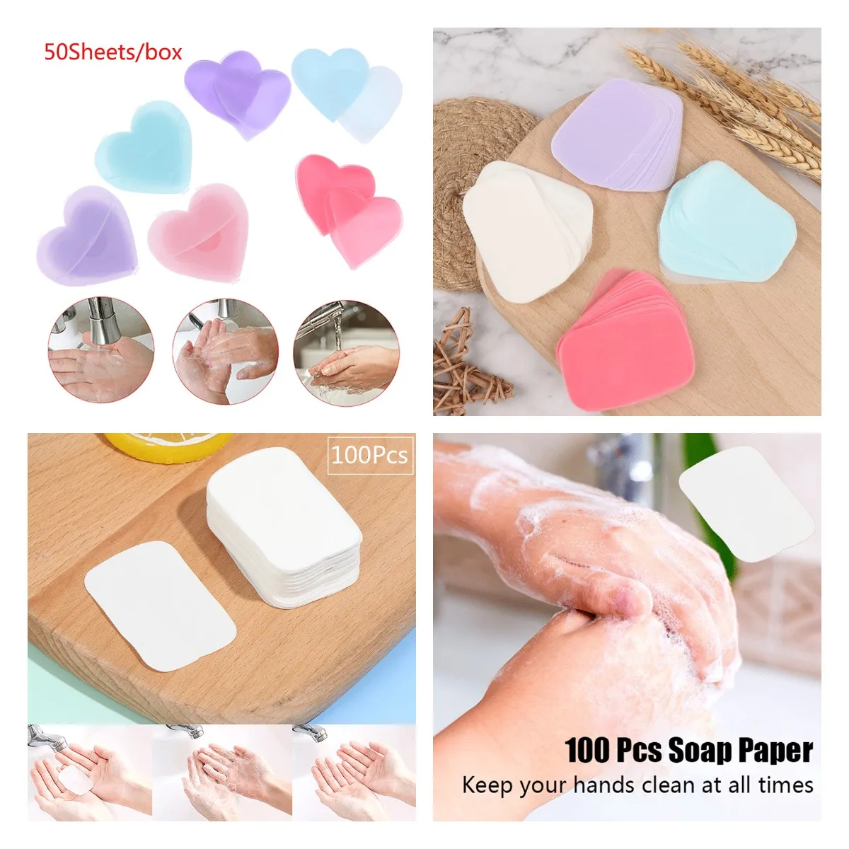 

Travel Hand Soap Paper Portable Washing Slice Sheets Bath Hand Travel Scented Foaming Soap Paper