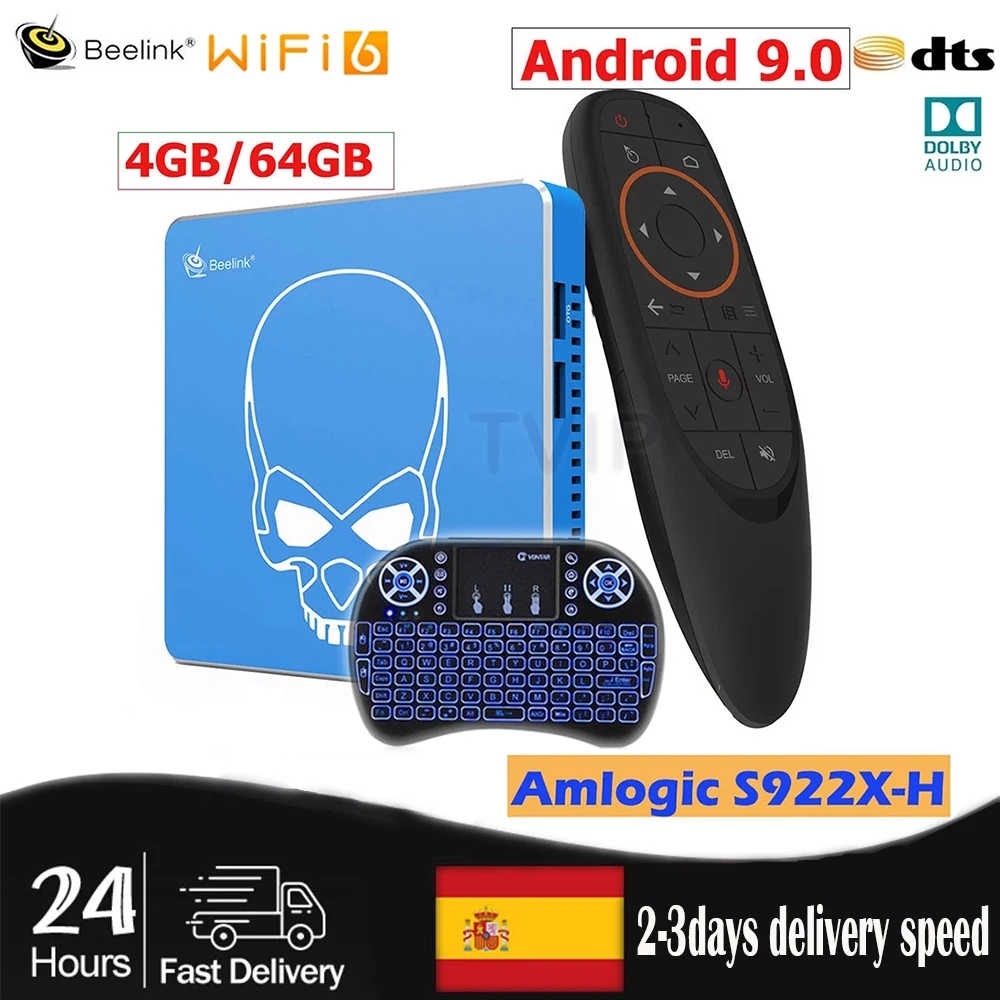 Beelink GT KING PRO Wifi6 Amlogic S922X H Android 9.0 телевизионный проигрыватель 4GB DDDR4 64GB Doubi Audio