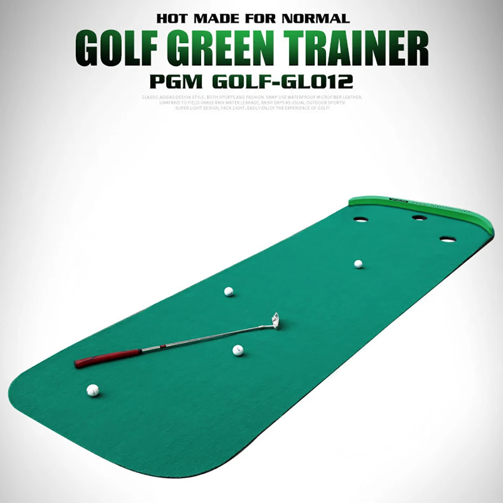 PGM 3M Golf Putting Green Mat Family Portable Putting Mini Green Practice Exercises Blanket Kit Mat Indoor Training Aids