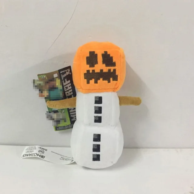 18-23 см игра MC Snow Golem Стив зомби волк Оцелот кролик курица плюшевые игрушки кукла Мягкие игрушки подарки для детей - Цвет: 18cm Snow Golem