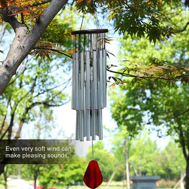 

27 Tubes Handmade Large Wind Chimes for Outdoor Tuned Hummingbird Bells Soothing QXNA