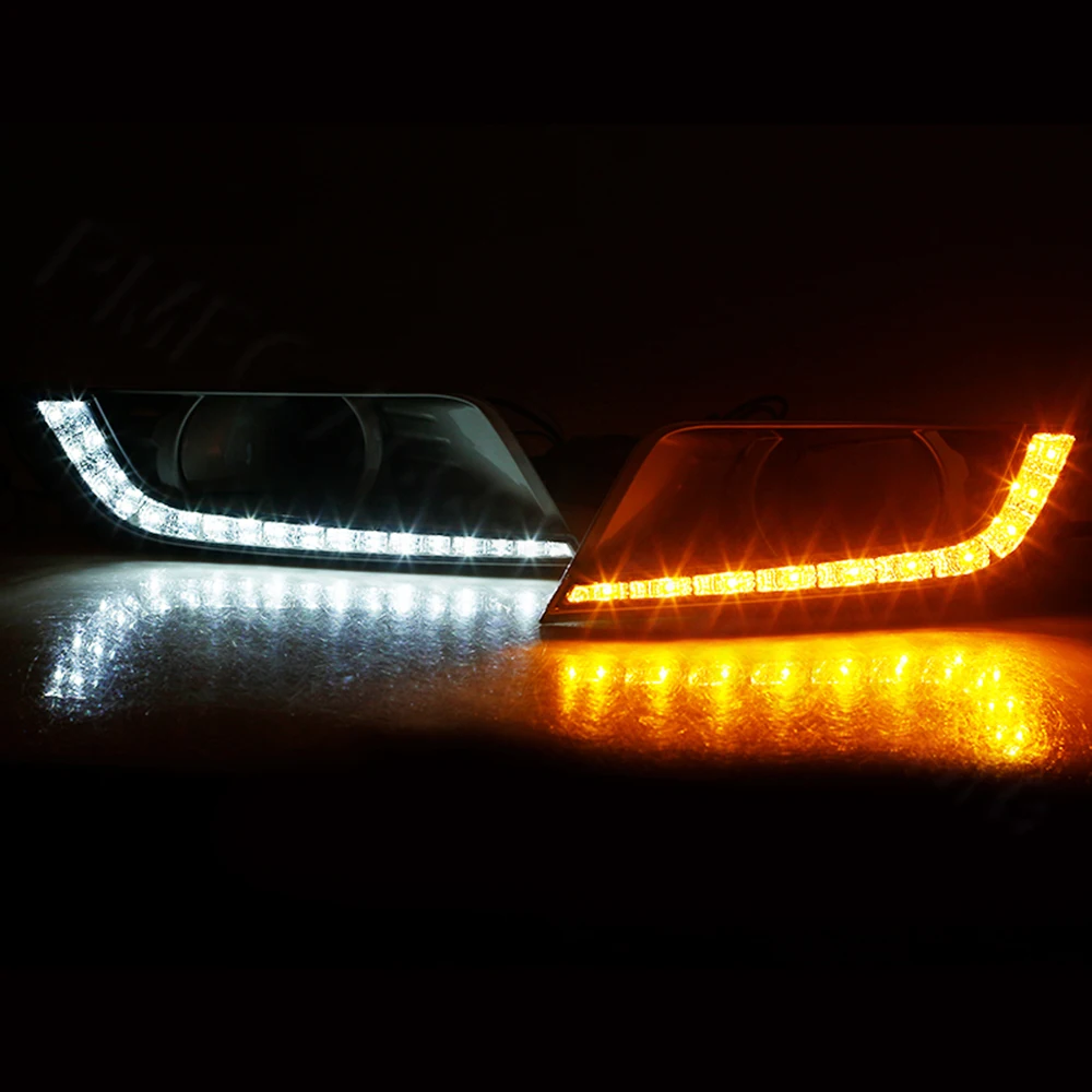 Дневные ходовые огни PMFC DRL светодиодный ные указатели поворота передняя решетка
