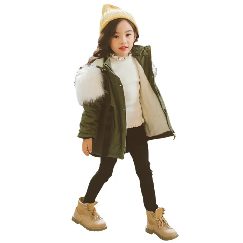 

Winter Jackets Girls Outerwear Children Cotton Padded Jackets Warm Winter Coat Girl Cotton Winter 2019 New Christmas Clothing