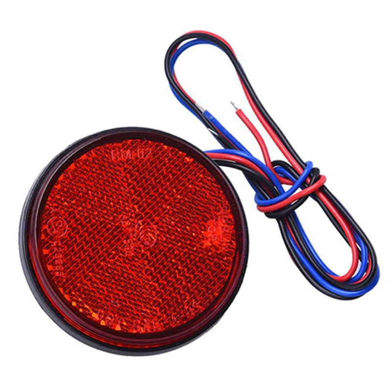 

Red 24 SMD Car Round Tail Lights Turn Signal Light Rectangle Car LED Reflectors Truck Side Warning Light Bulbs