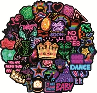 103050pcs creative neon graffiti stickers decals for phone laptop luggage notebook car sticker kids toys aesthetic waterproof
