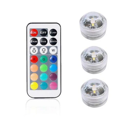 1remote 3Light Водонепроницаемый светодиодный светильник для подводного плавания, светильник для бассейна с пультом дистанционного управления, светильник 3 см, Алмазная форма, ваза для дайвинга, украшение для помещений - Испускаемый цвет: 1remote 3Light