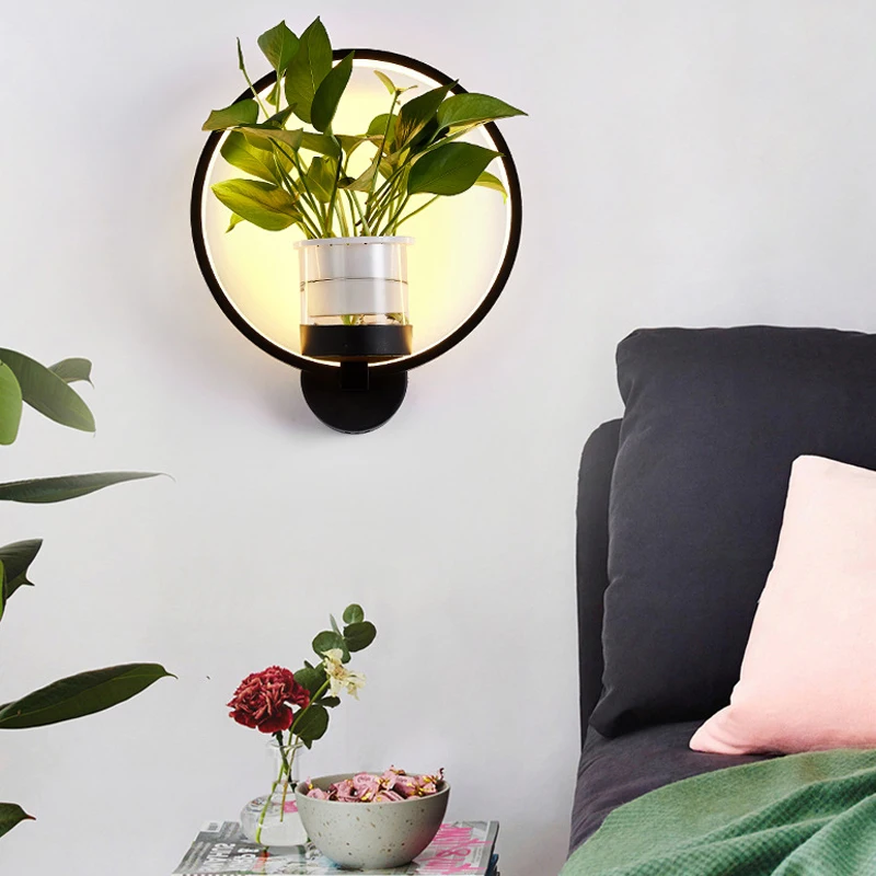DIY комнатные растения светодиодный настенный светильники бра для дома Декор в