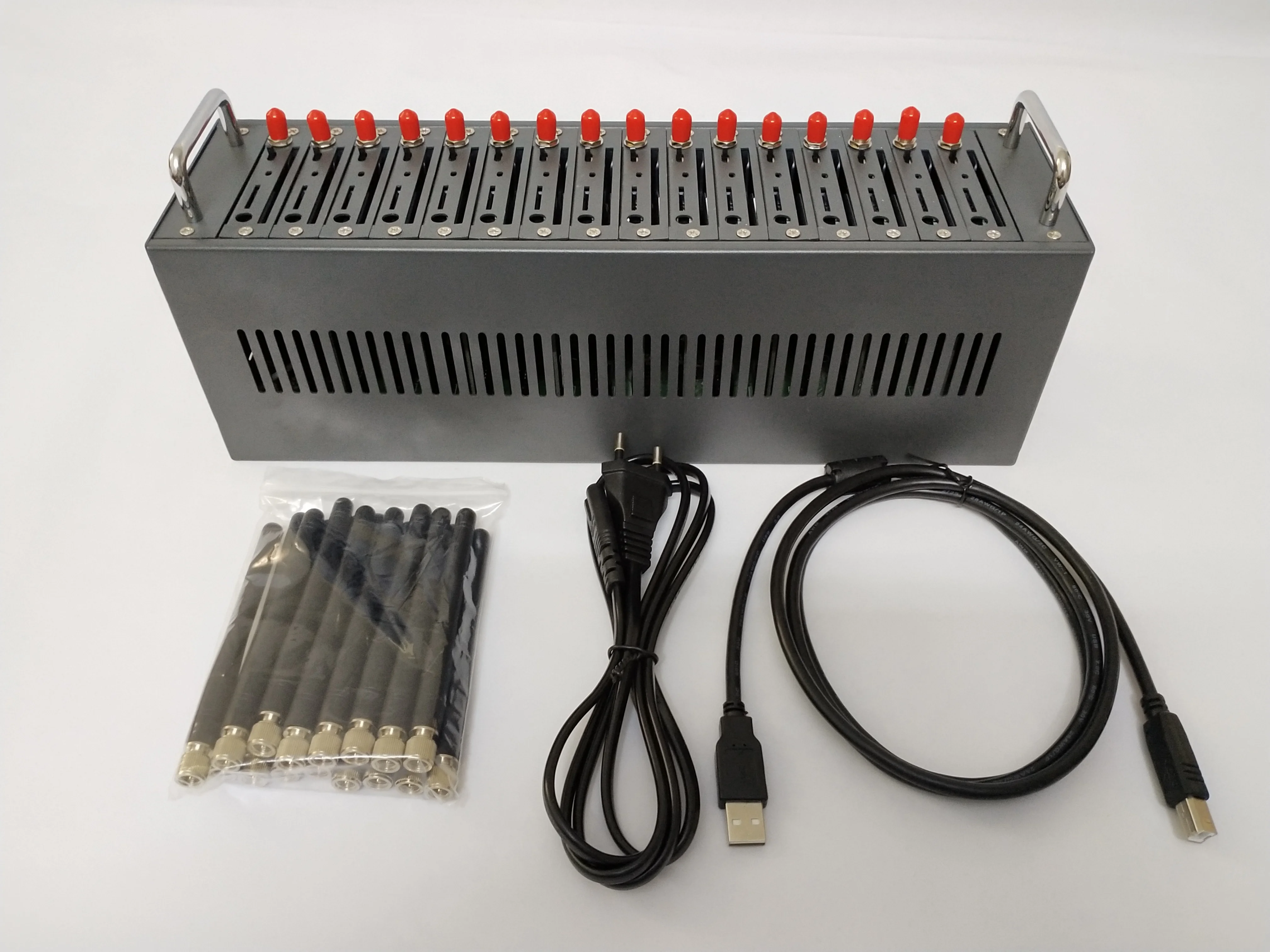 

XJX factory low prices 16 ports bulk sms sending receiving modem M35 gsm quad band
