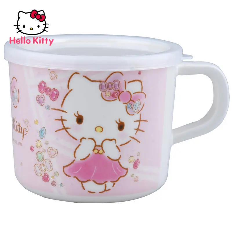 

Удобная большая чашка Hello Kitty для молока, милая мультяшная кружка с соломенным покрытием, простая Бытовая кружка с защитой от падения для детей