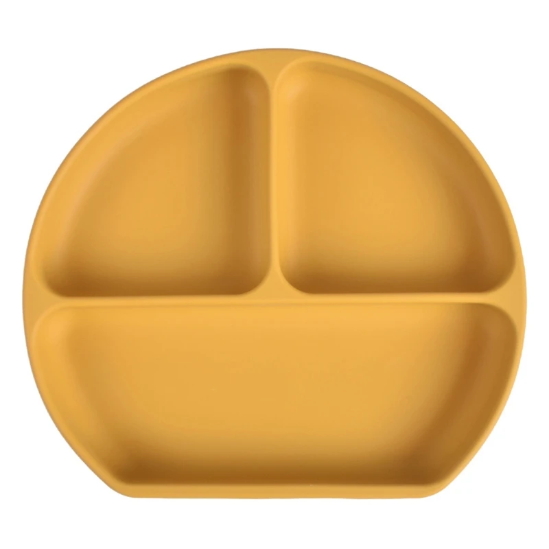 

Food Grade Silicone Baby Divided Sucker Bowl Infant Learning Feeding Dishes Anti-Slip Dinner Plate