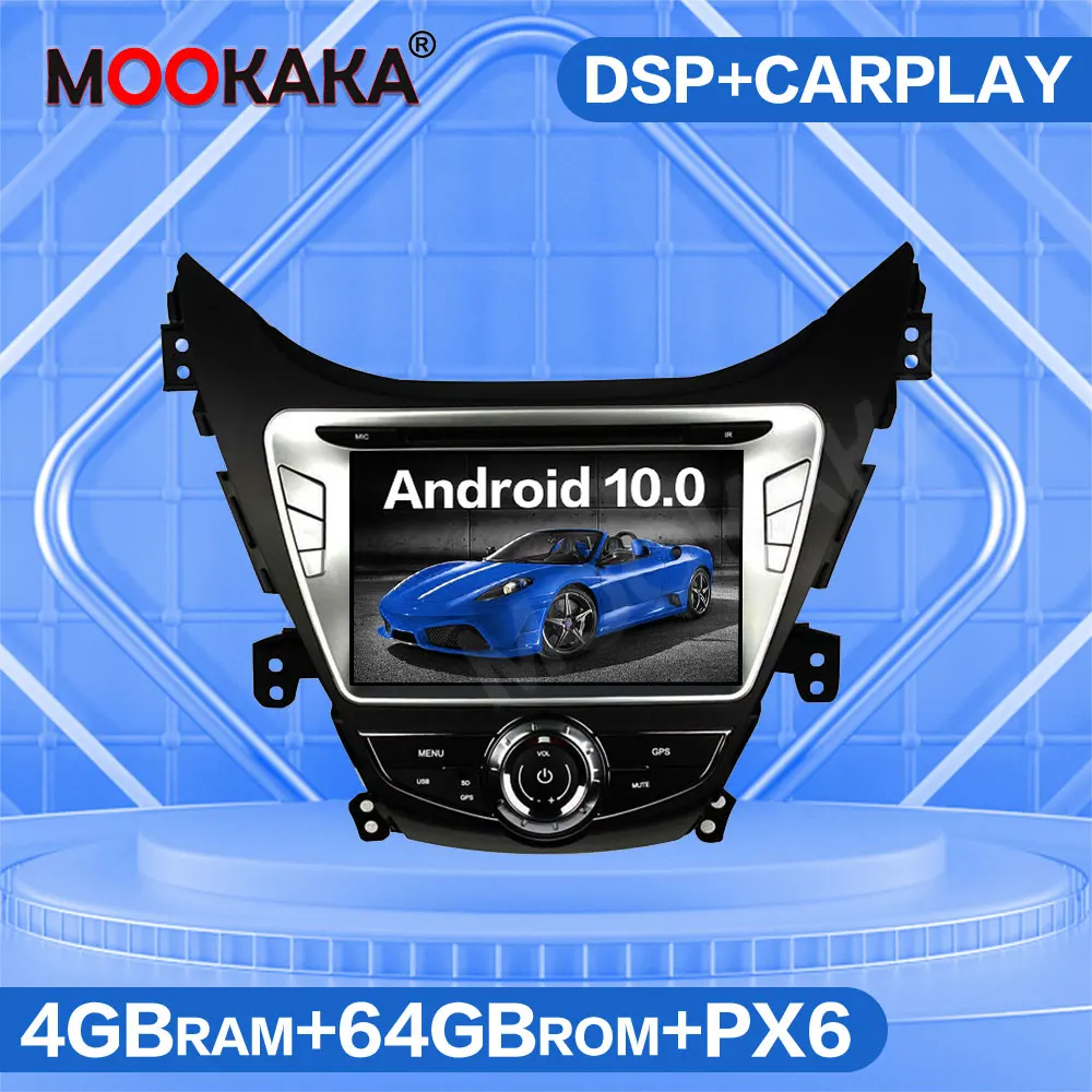 

For Hyundai Elantra Avante I35 Android Radio 2011 - 2015 Car multimedia DVD Player Stereo PX6 GPS Navigation Head unit Autoradio
