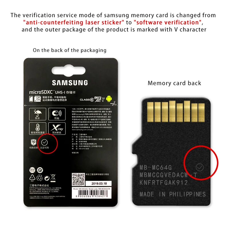 100% оригинальная карта SAMSUNG EVO Micro SD класс 10 TF 32 Гб 64 128 ГБ 100 МБ/с./с памяти для