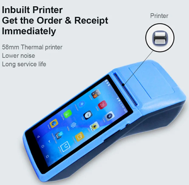 Веха POS машина купюр термопринтер чековый сенсорный экран беспроводной wifi bluetooth usb портативный Android IOS 58 мм MHT-M1