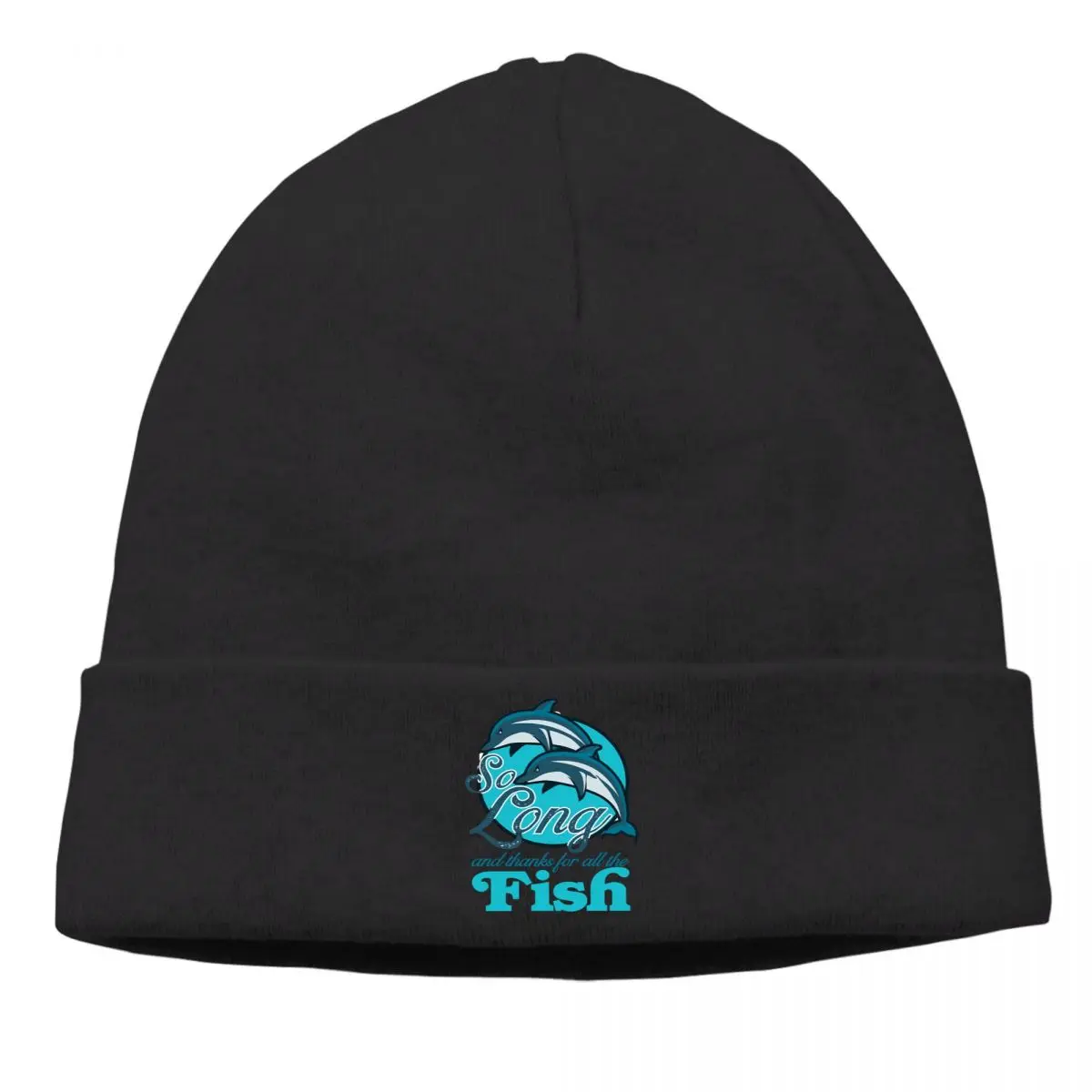 

The Hitchhiker's Guide To The Galaxy Science Fiction Movie Beanies Caps Dolphins Knitted Winter Warm Bonnet Hats Street Ski Cap