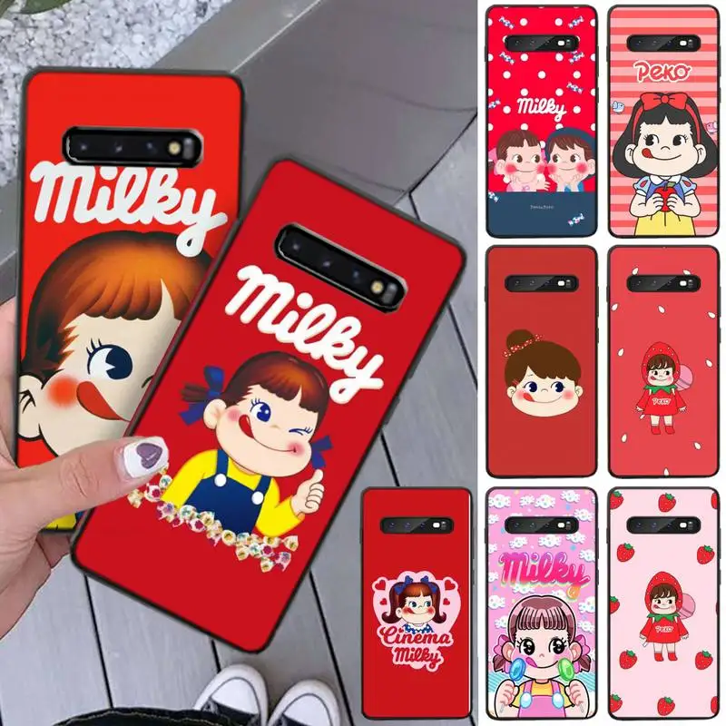 

Cuto Peko Lollipop Phone Case Black TPU Soft For Samsung Galaxy S8 S9 S10e S20 PLUS J6 J600 Cases Cover