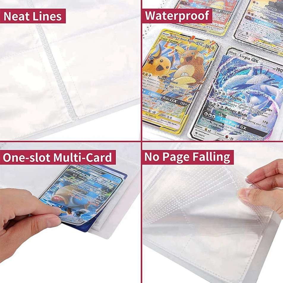 &Aacute;lbum de cartas de Pok&eacute;mon 432 de 9 bolsillos, carpeta de tarjetas VMAX GX, expositor de mapas de Pok&eacute;mon, carpeta de colecci&oacute;n de Juguetes-5